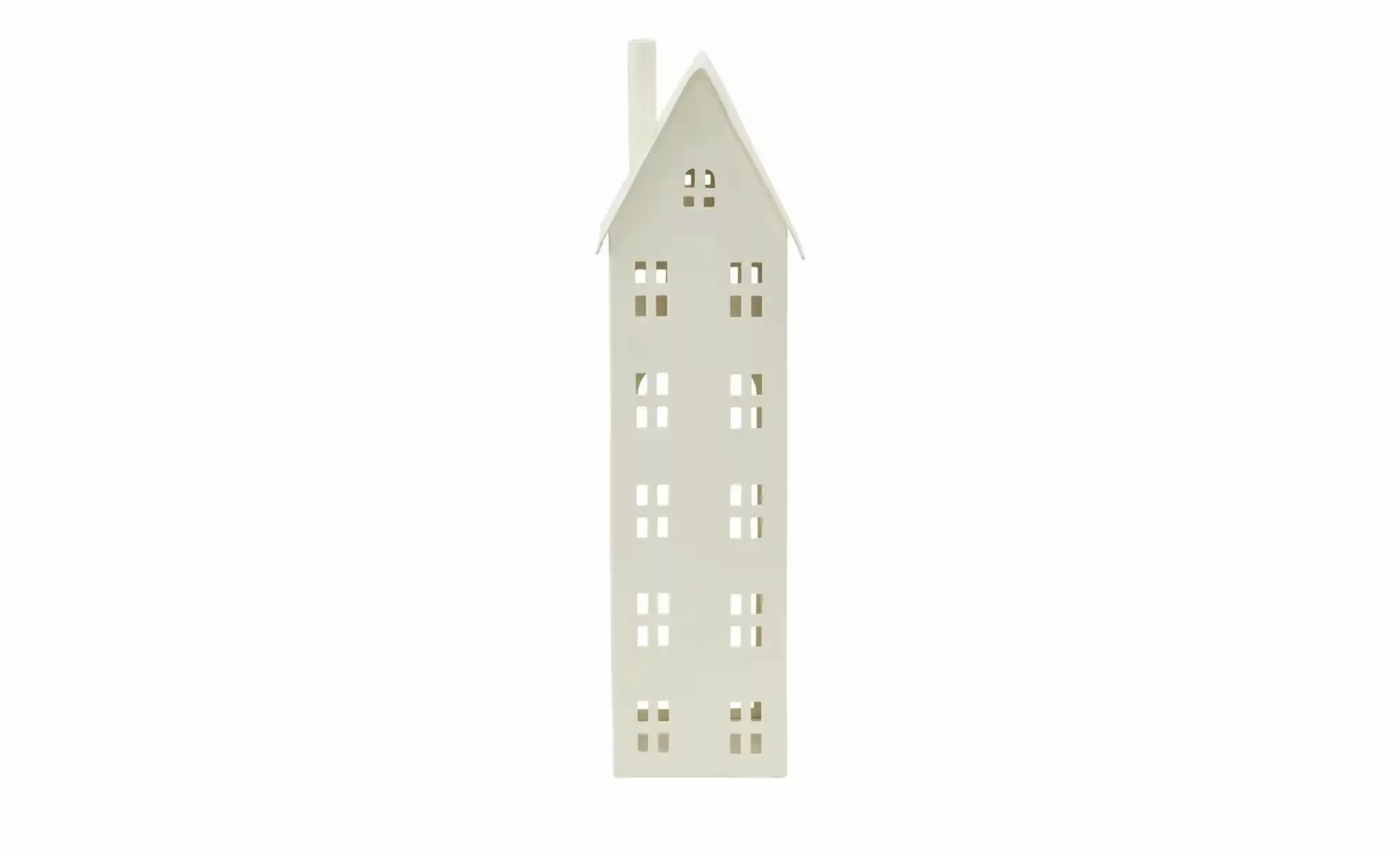 HOME STORY Windlicht Haus   ¦ creme ¦ Eisen ¦ Maße (cm): B: 10 H: 34 Weihna günstig online kaufen