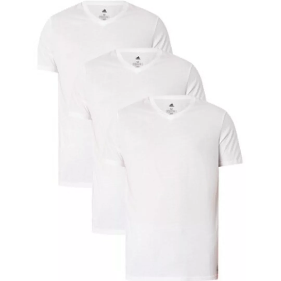adidas  Pyjamas/ Nachthemden 3er-Pack Lounge-T-Shirts mit V-Ausschnitt günstig online kaufen