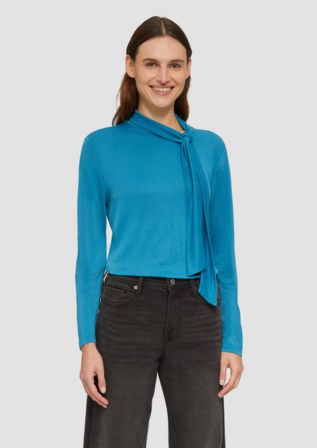 s.Oliver Langarmshirt Elastisches Longsleeve aus Modalmix mit Knotendetail günstig online kaufen