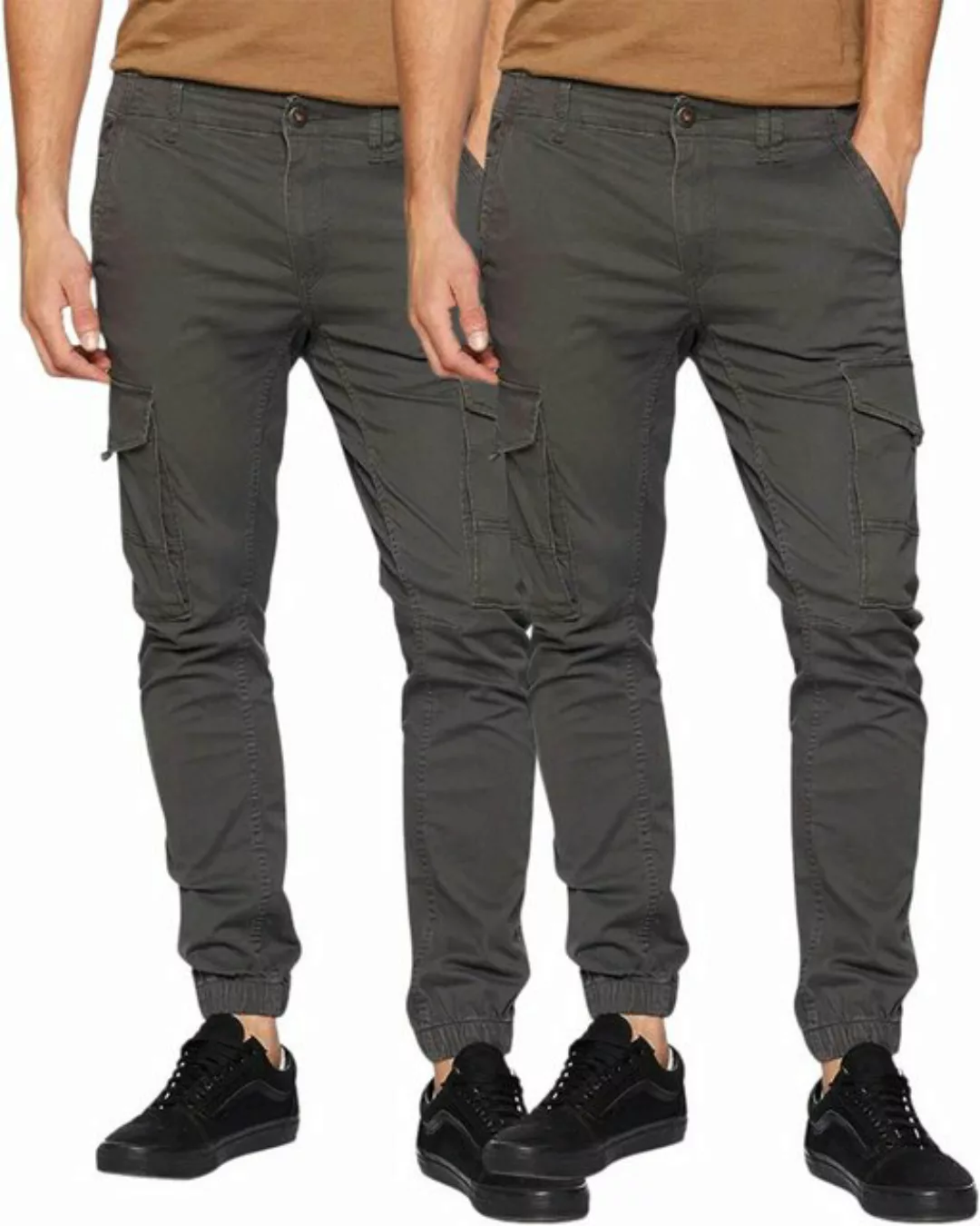 Jack & Jones Cargohose Basic Unifarben Hose im Doppelpack günstig online kaufen