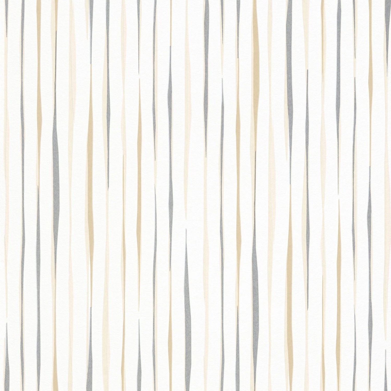 Bricoflor Gestreifte Tapete Weiß Grau Gold Vlies Streifentapete für Büro un günstig online kaufen