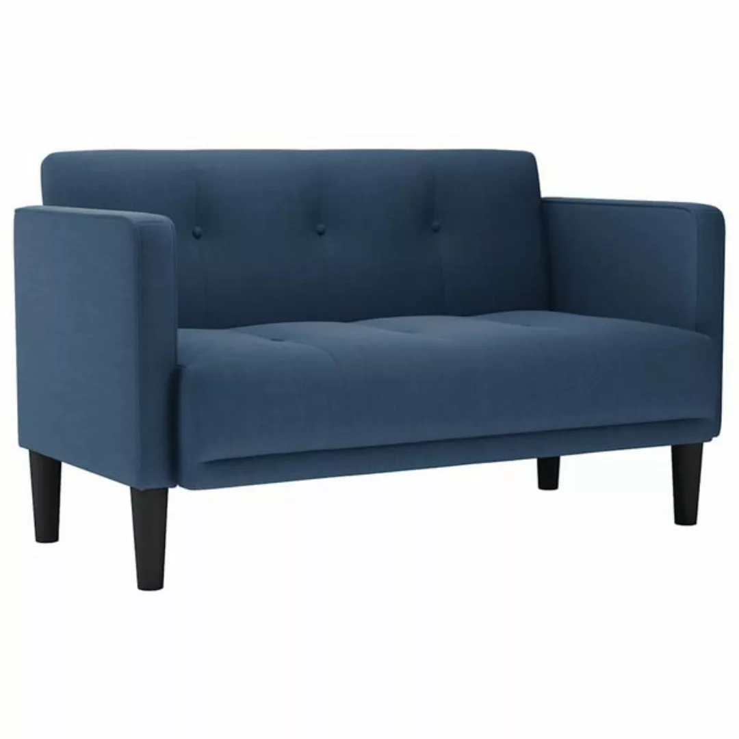 vidaXL Sofa Zweisitzer-Sofa Blau 111 cm Stoff günstig online kaufen