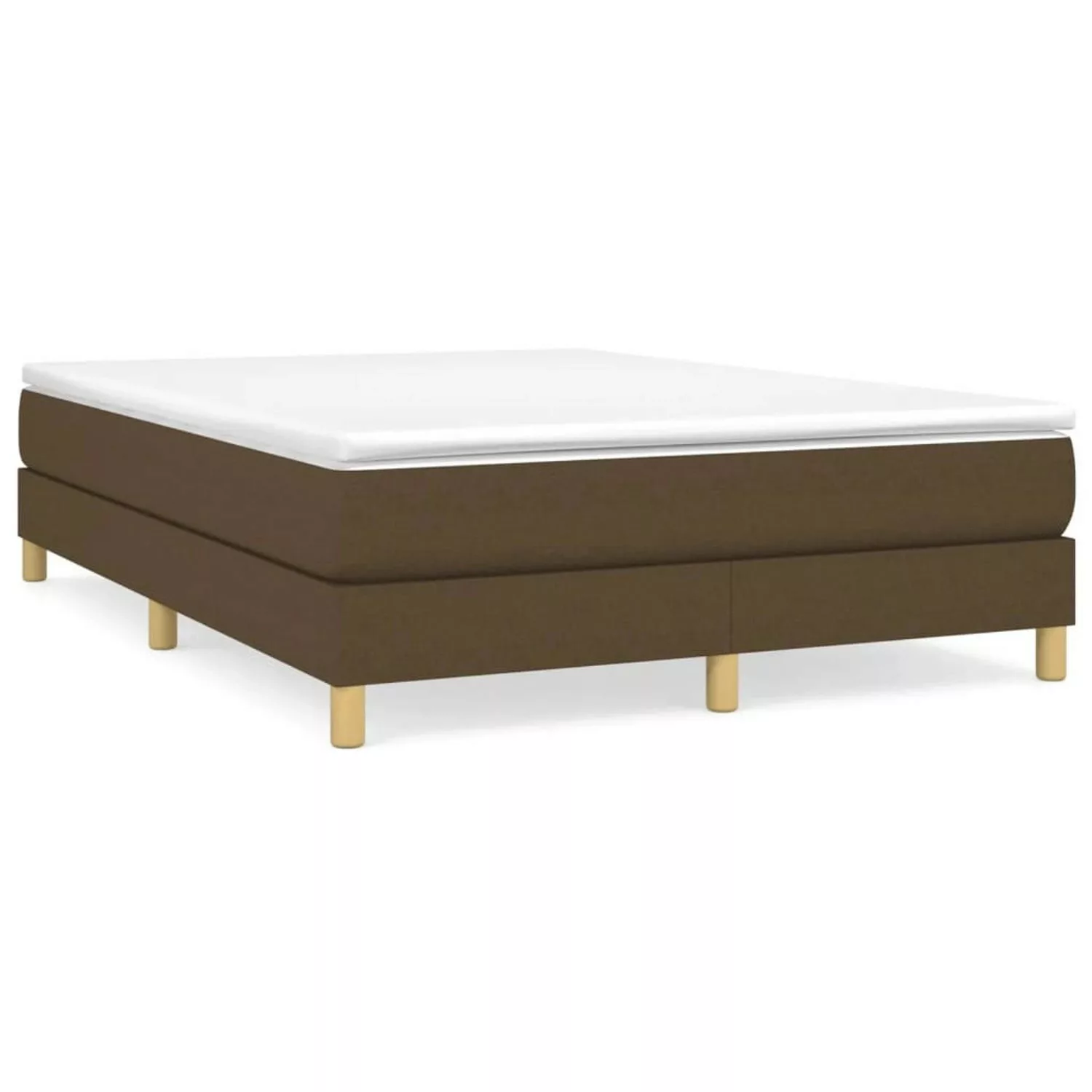 Vidaxl Boxspringbett Dunkelbraun 140x190 Cm Stoff günstig online kaufen