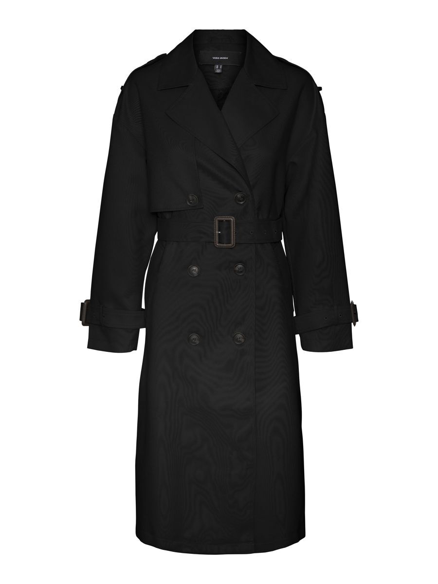 VERO MODA Lange Trenchcoat Damen Schwarz günstig online kaufen