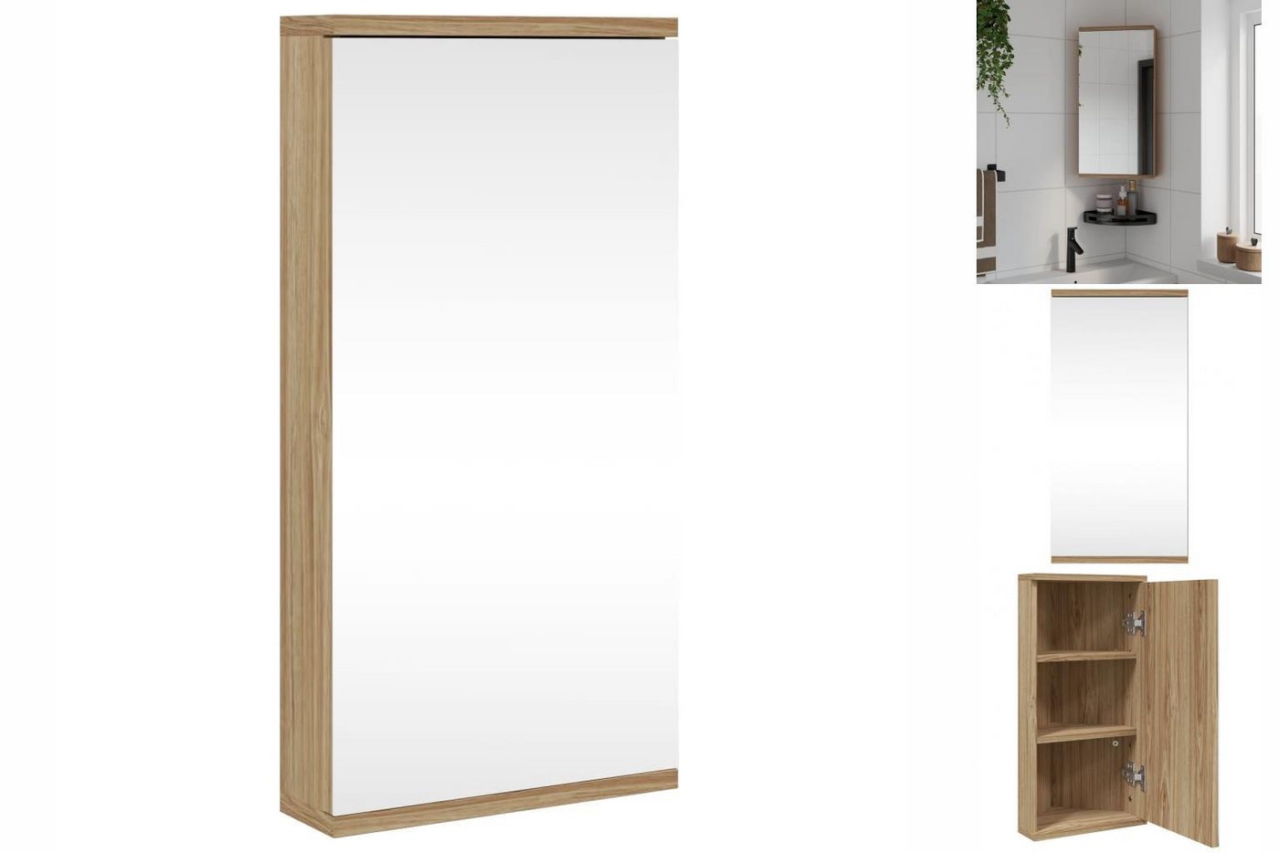 vidaXL Spiegelschrank Eck-Spiegelschrank Eichen-Optik 30x24x60 cm günstig online kaufen