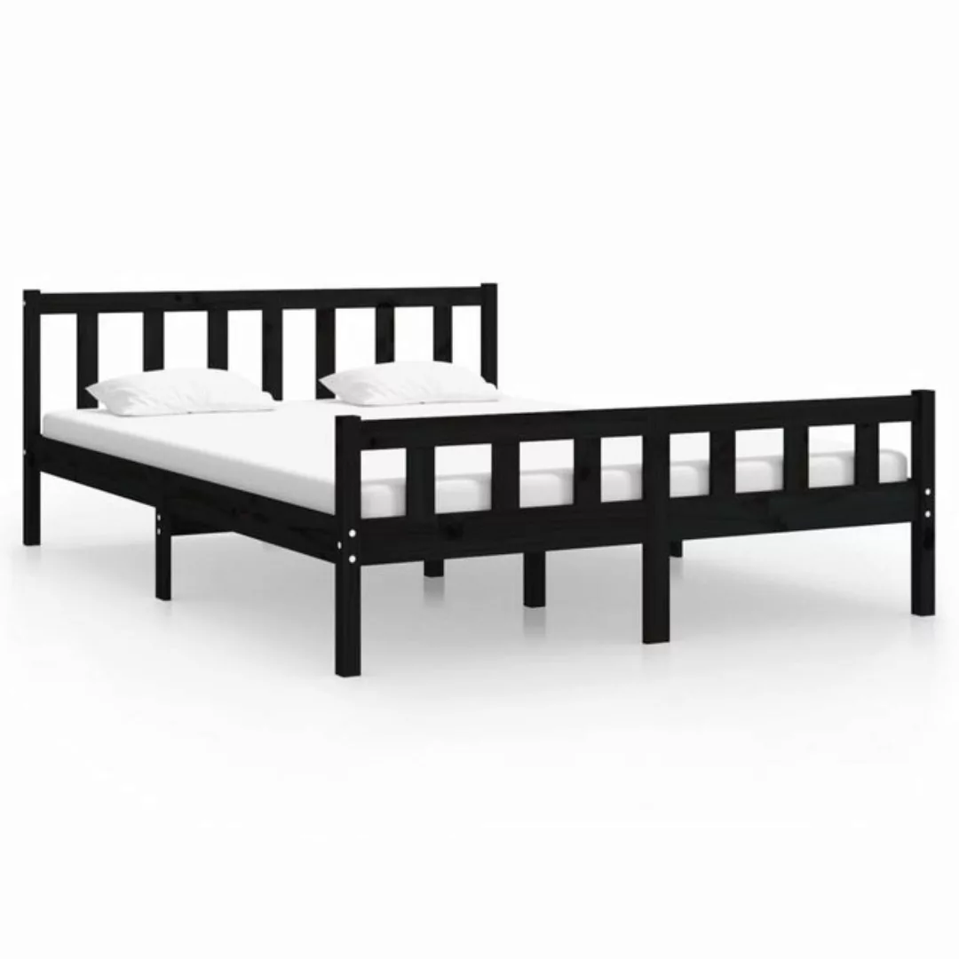 furnicato Bett Massivholzbett Schwarz 120x200 cm günstig online kaufen