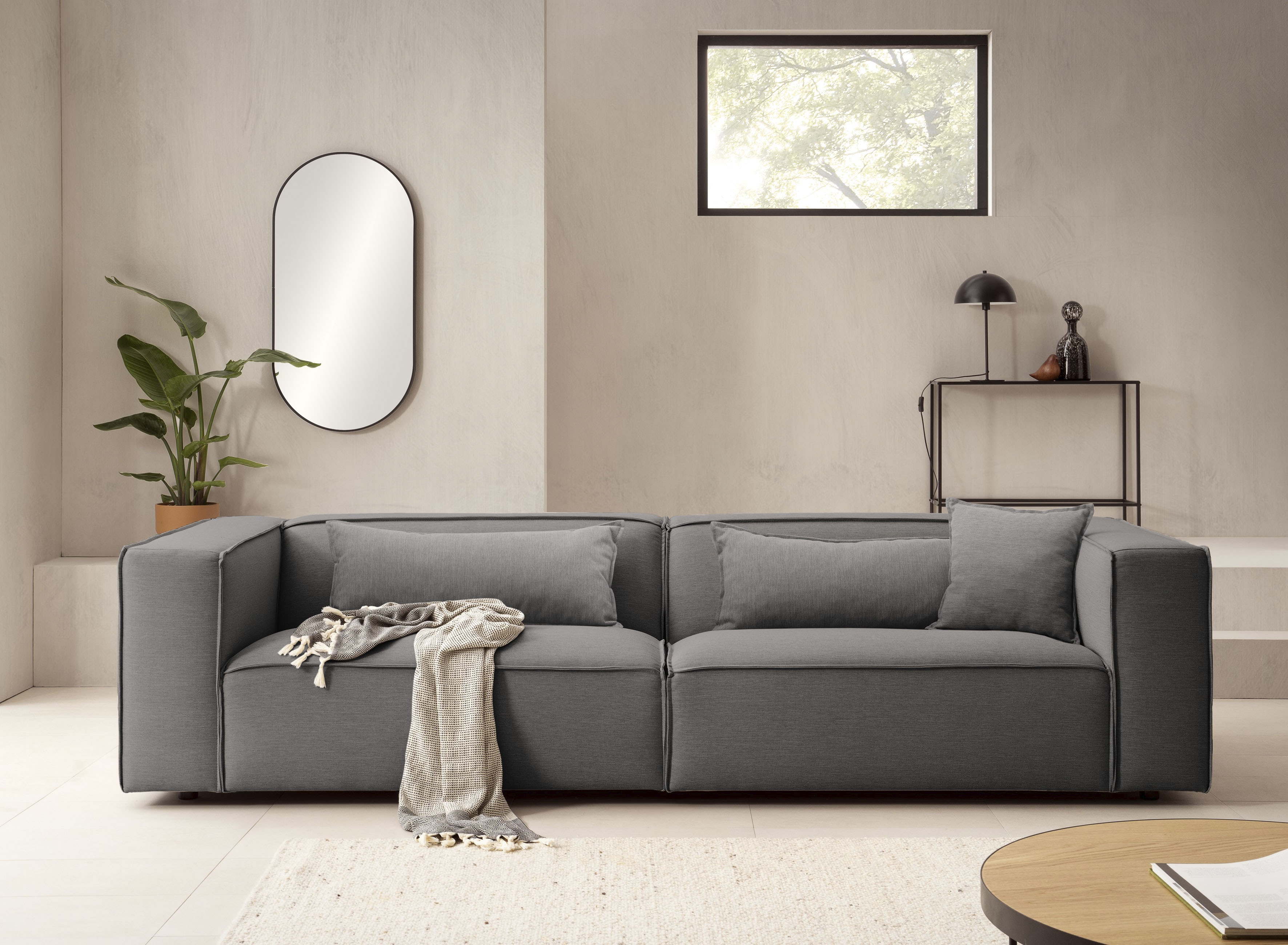 LeGer Home by Lena Gercke 3-Sitzer "PIARA, Couch mit Kedernaht, Sofa in Cor günstig online kaufen