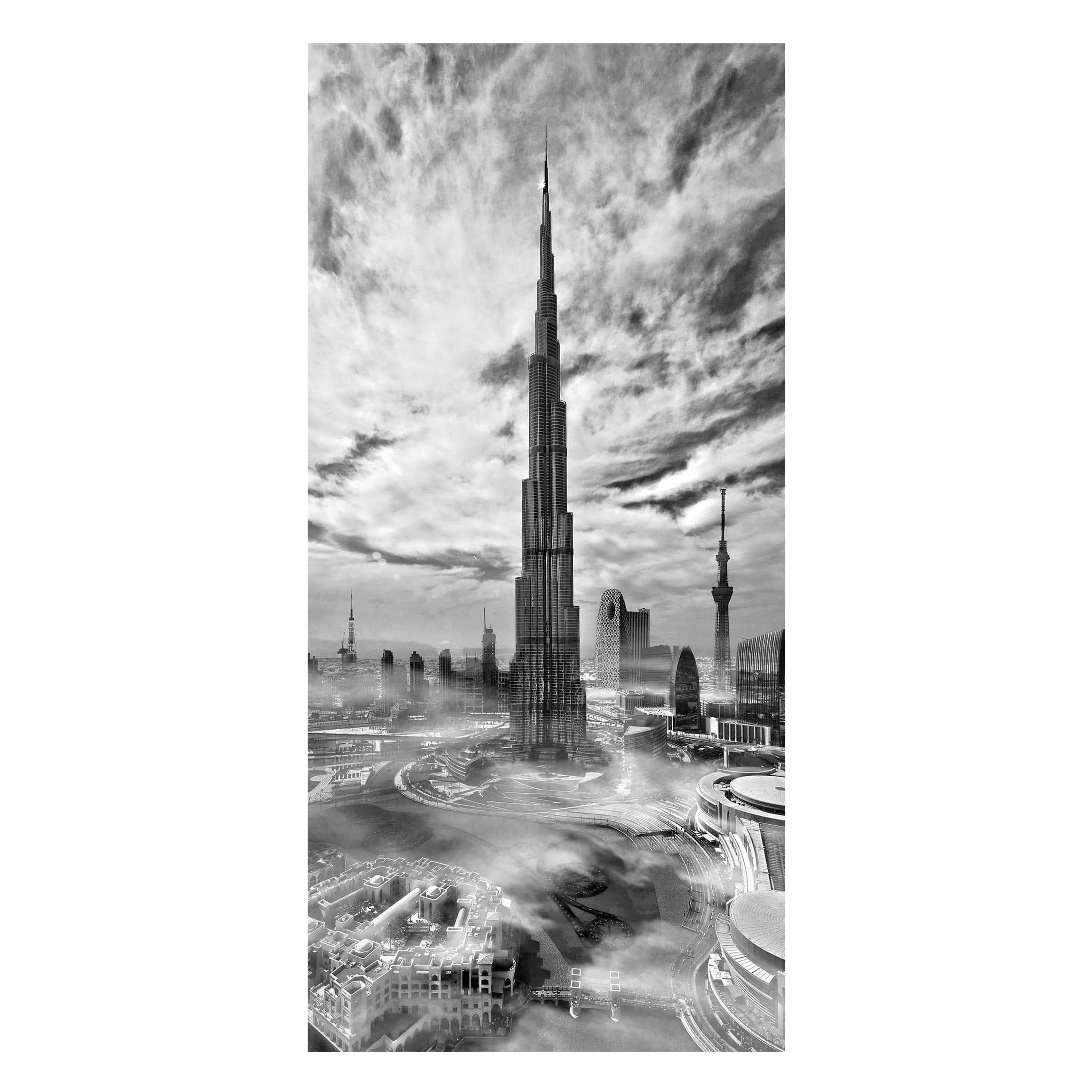 Magnettafel - Hochformat 1:2 Dubai Super Skyline günstig online kaufen