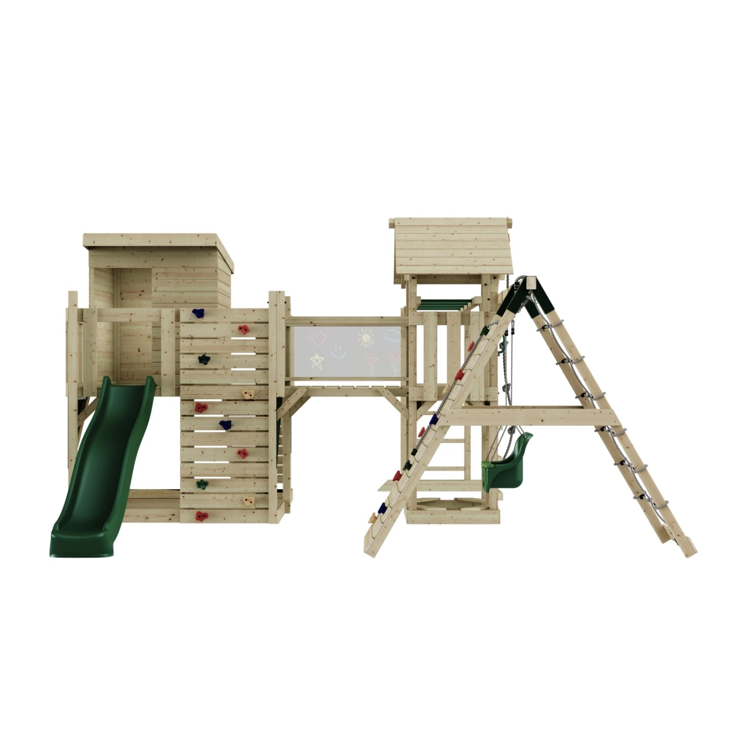 OutdoorToys Spielturm Tessa mit Babyschaukel Dunkelgrün günstig online kaufen