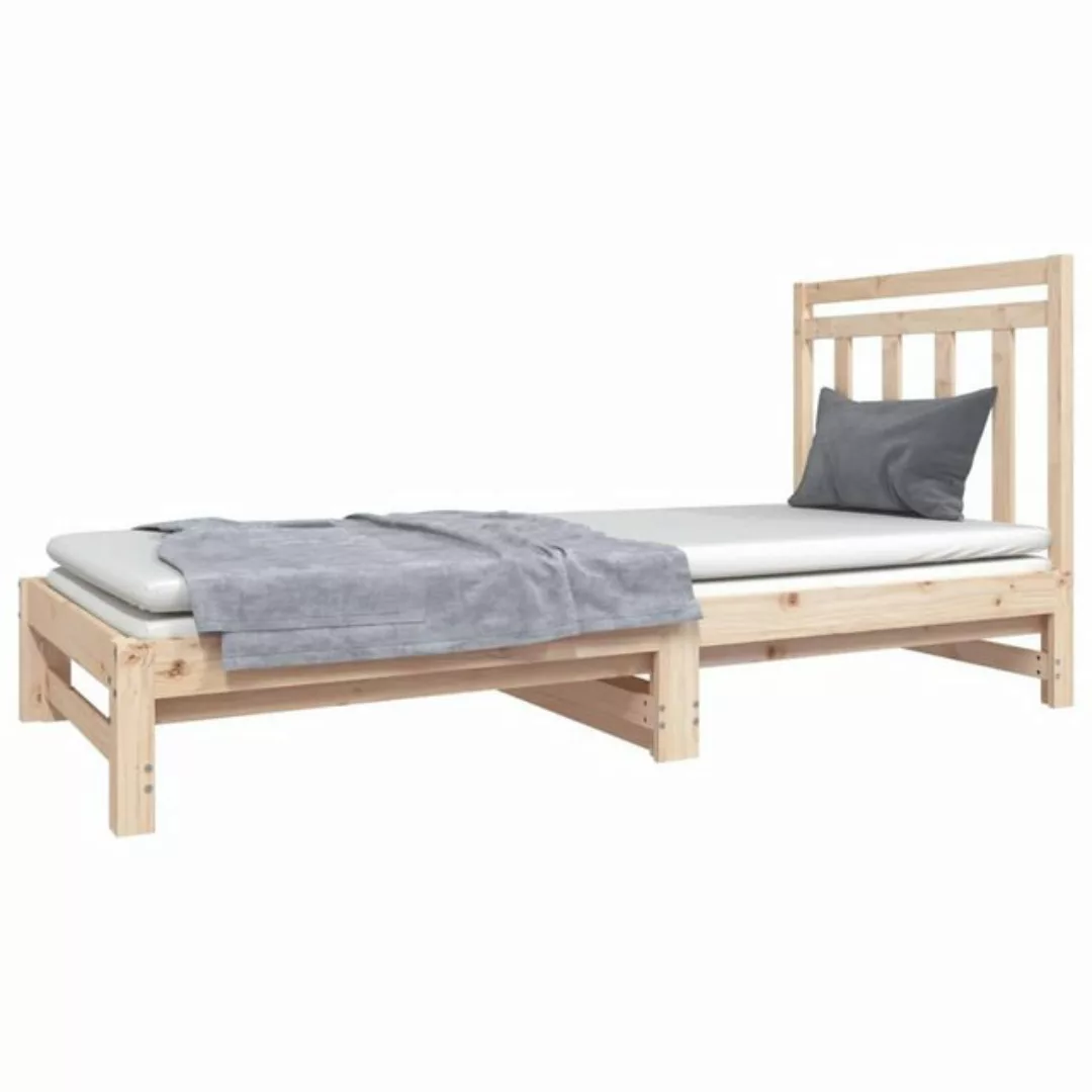 vidaXL Gästebett Gästebett Tagesbett Ausziehbar 2x90x190 cm Massivholz Kief günstig online kaufen