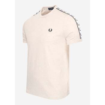 Fred Perry  T-Shirts & Poloshirts Taped ringer t-shirt - porridge marl günstig online kaufen