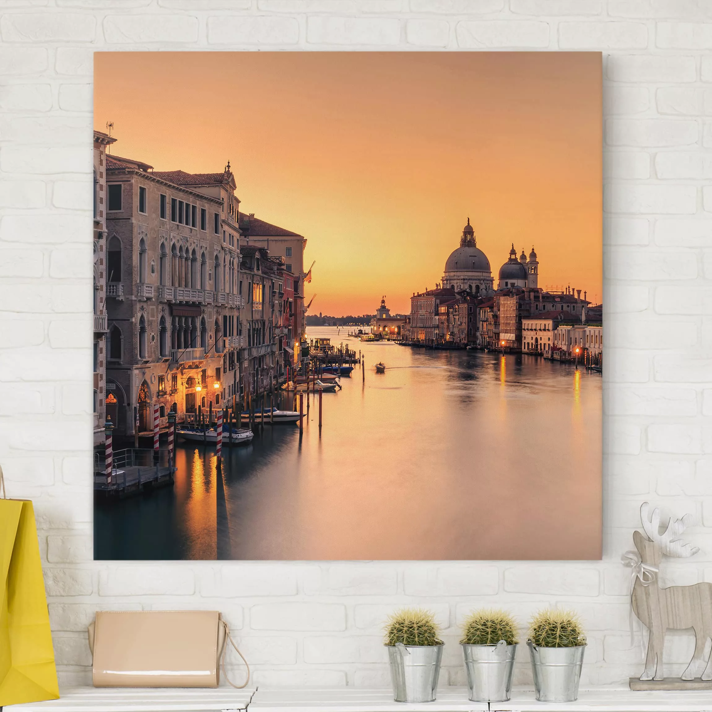 Leinwandbild Architektur & Skyline - Quadrat Goldenes Venedig günstig online kaufen