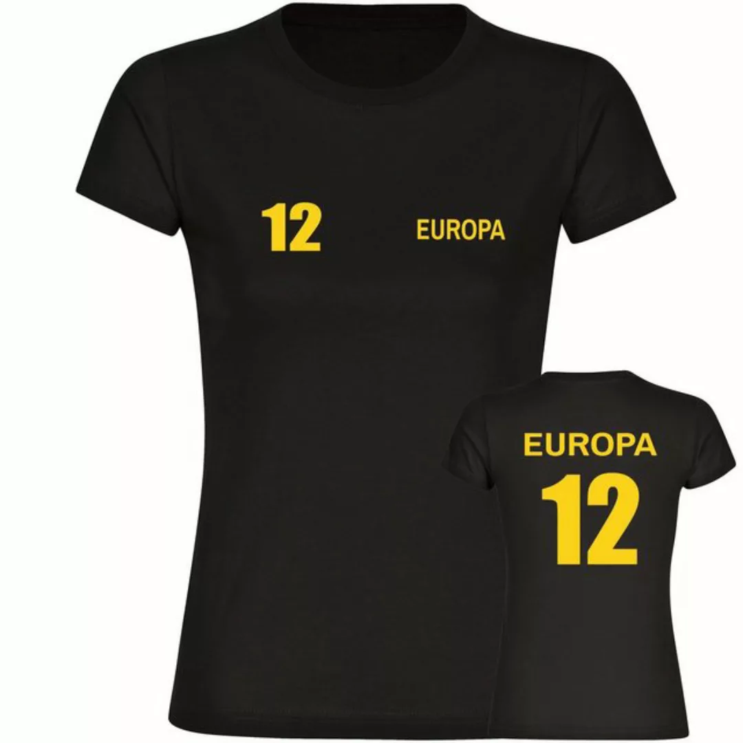 multifanshop T-Shirt Damen Europa - Trikot Nummer 12 - Frauen günstig online kaufen