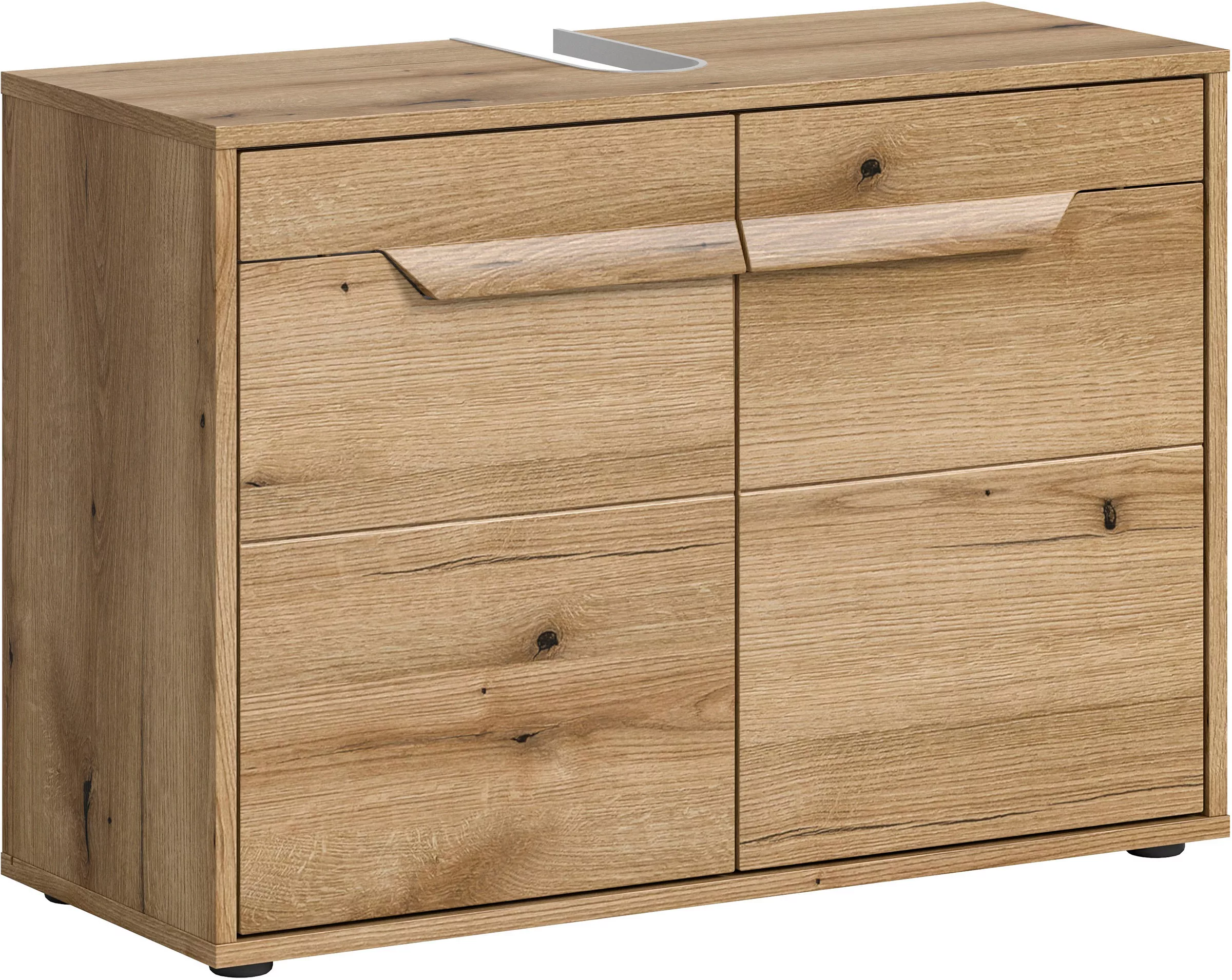 welltime Waschbeckenunterschrank "Kayu, Breite 84 cm, 2 Türen, 1 Einlegebod günstig online kaufen