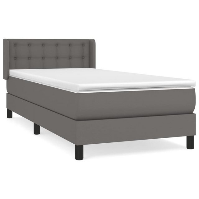 vidaXL Boxspringbett Bett Boxspringbett mit Matratze & Topper Kunstleder ve günstig online kaufen