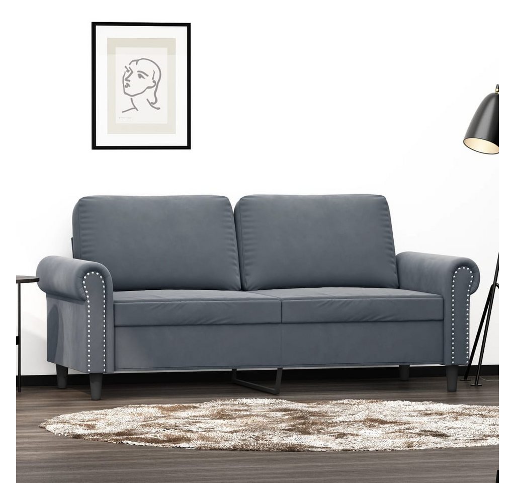 vidaXL Sofa 2-Sitzer-Sofa Schwarz 140 cm Samt günstig online kaufen