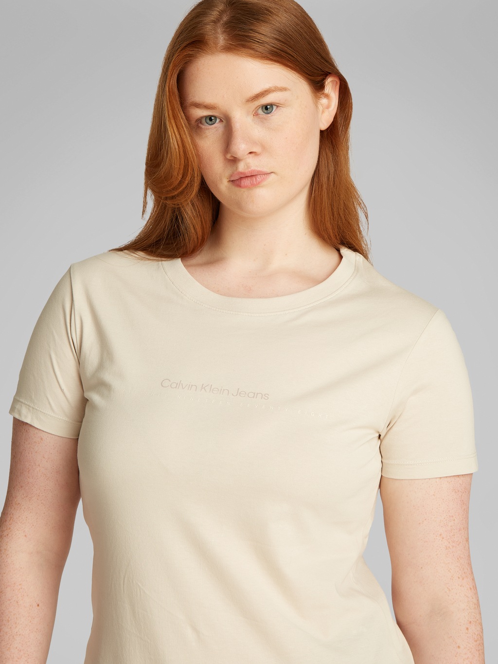 Calvin Klein Jeans Plus T-Shirt "PLUS INSTIT GRAPHIC SLIM TEE", in großen G günstig online kaufen