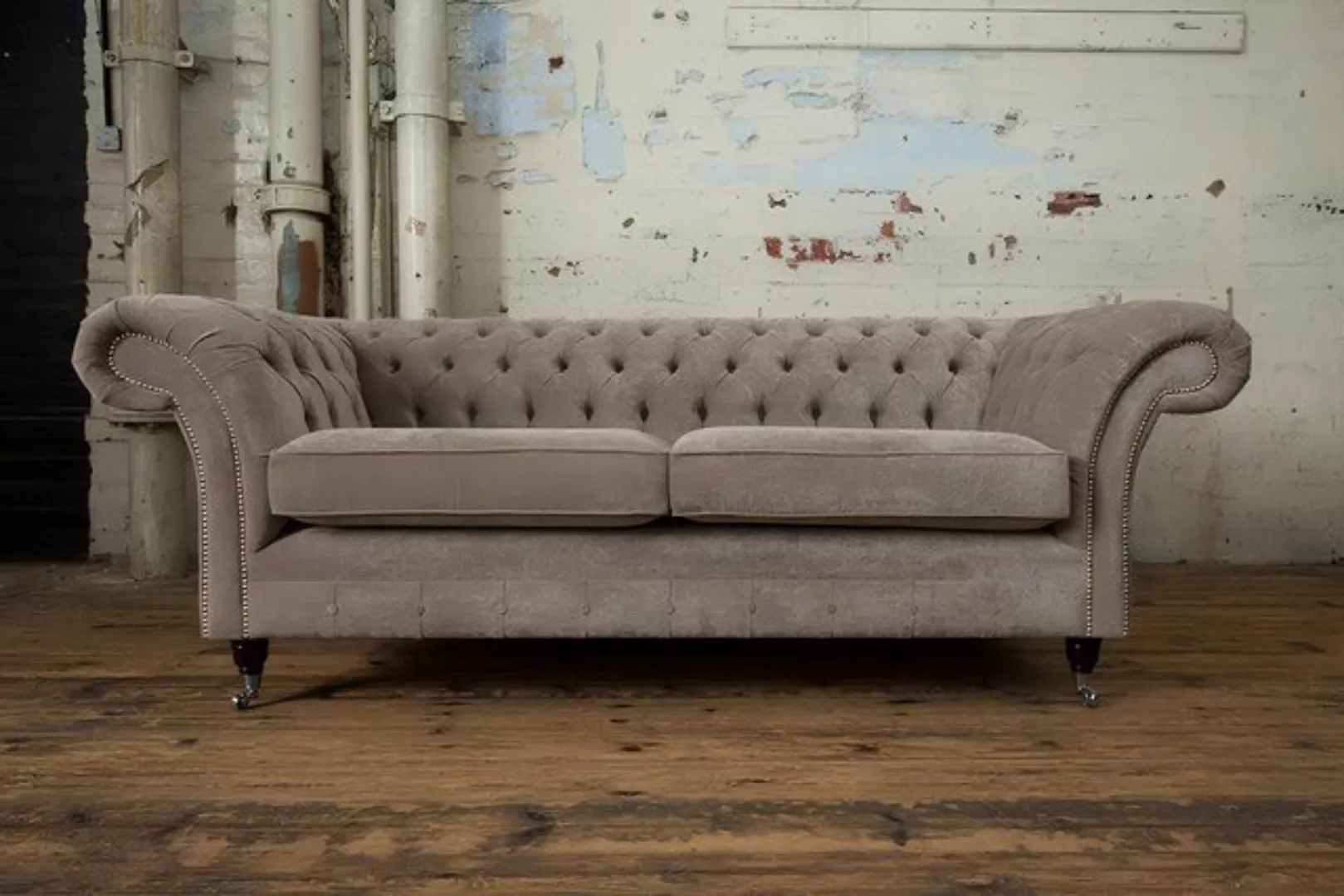 Xlmoebel Sofa Hochwertiges Textil-Sofa Chesterfield Couch in Luxusausführun günstig online kaufen