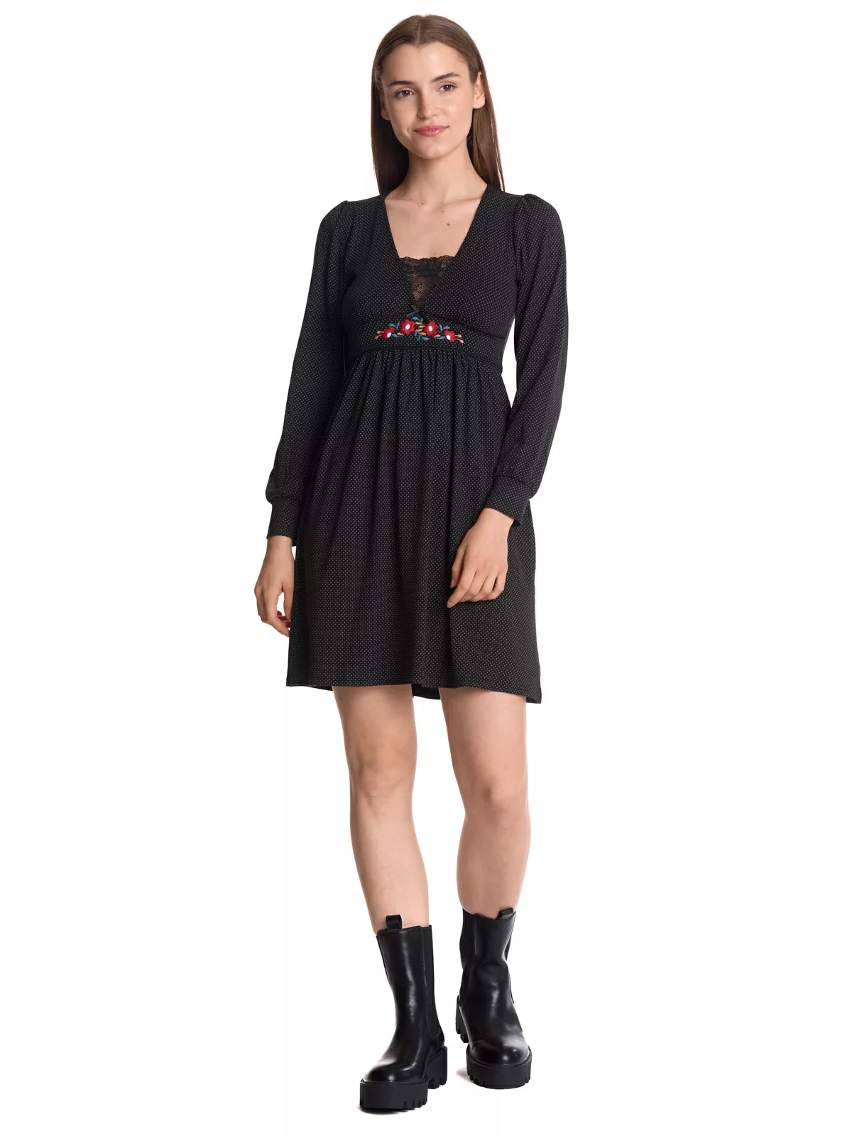 Vive Maria Meadow Love Damen A-Linien-Kleid schwarz allover günstig online kaufen
