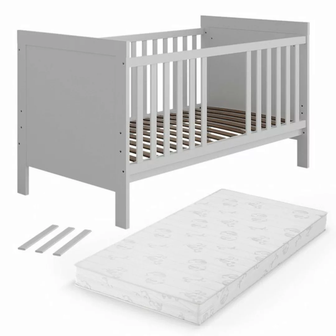 VitaliSpa® Babybett Ajaton, Weiß, 144.4 x 83 cm mit Matratze günstig online kaufen