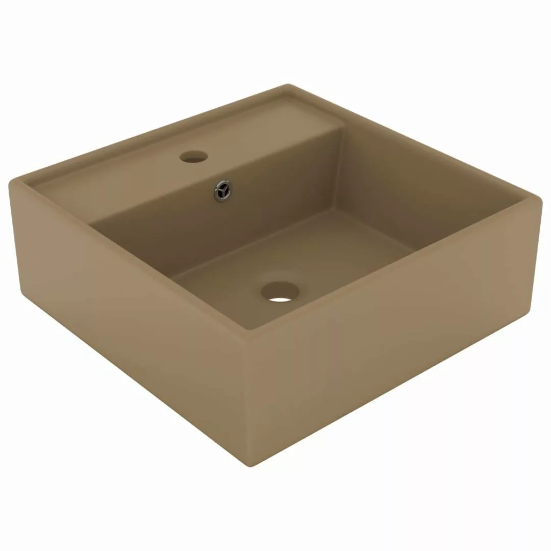 vidaXL Waschbecken Luxus-Waschbecken Überlauf Quadratisch Matt günstig online kaufen