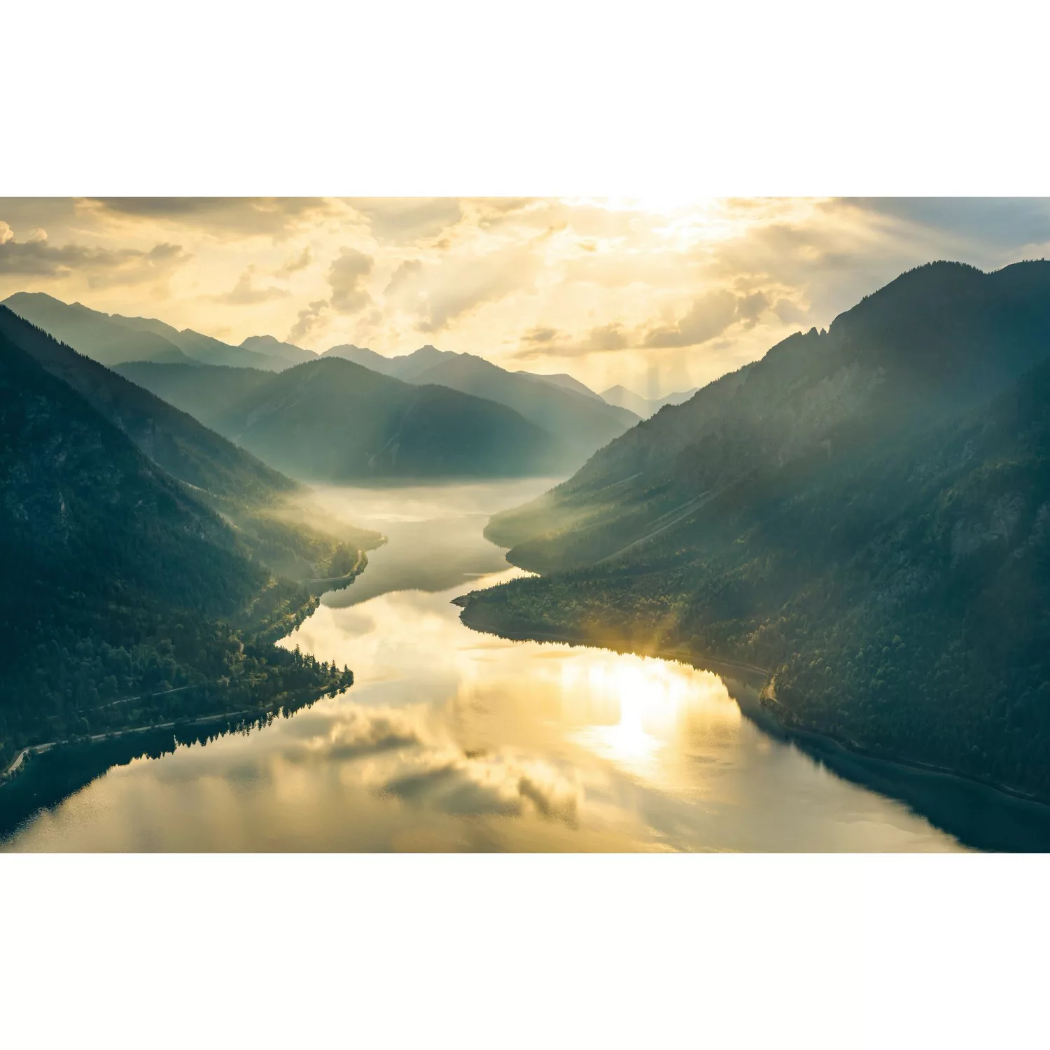 KOMAR Vlies Fototapete - Gold Mountains - Größe 400 x 250 cm mehrfarbig günstig online kaufen