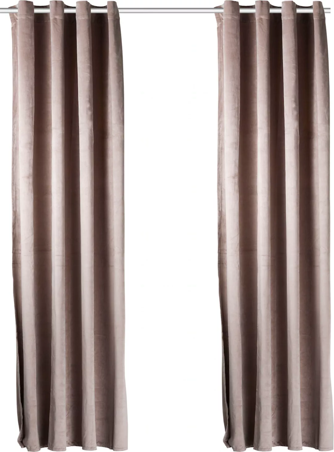 my home Vorhang »Velvet Uni«, (2 St.), Samt, 2-er Set, Vorhang, edel, einfa günstig online kaufen