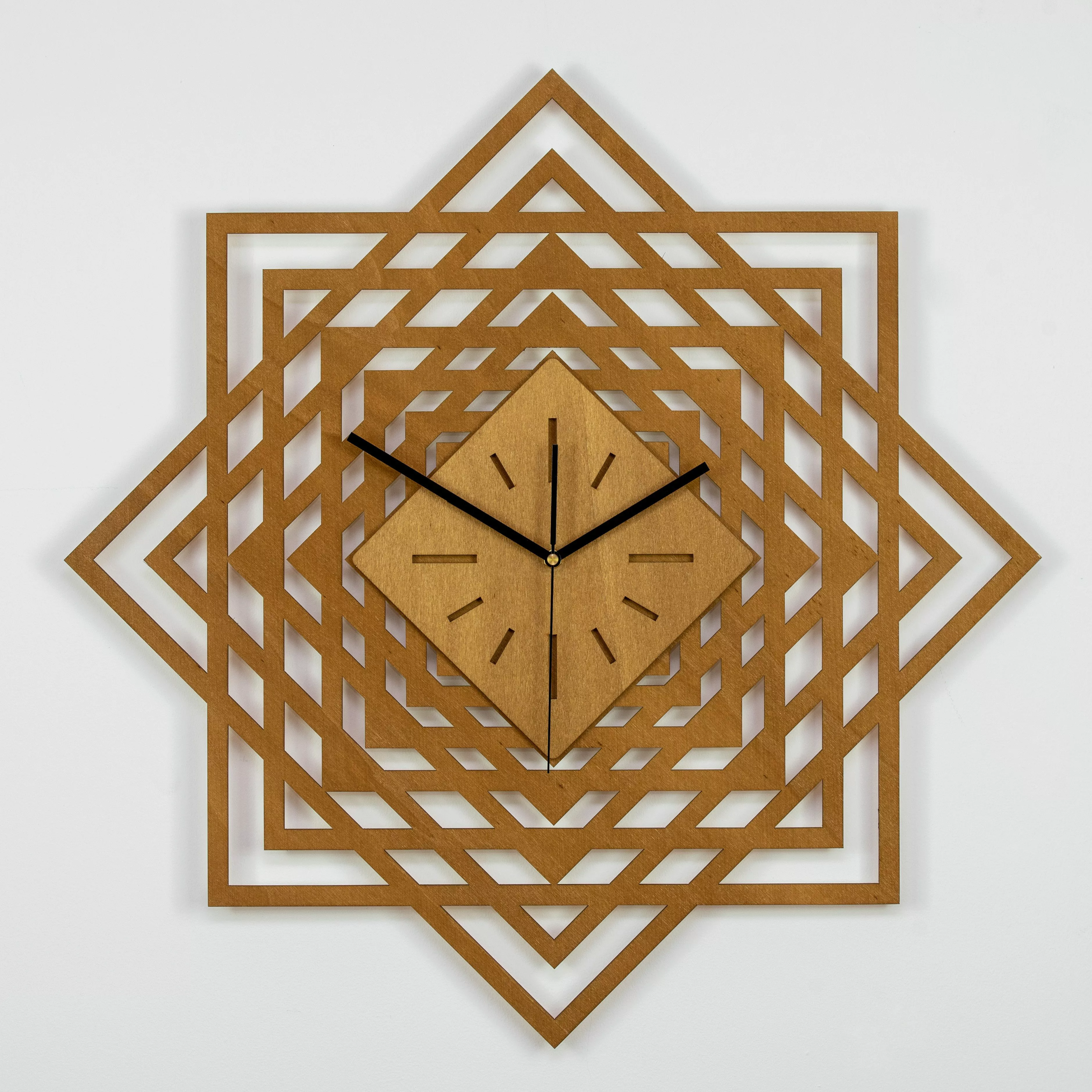 ORNAMENTI Wanduhr Grosse, moderne, geometrisch, holz, günstig online kaufen