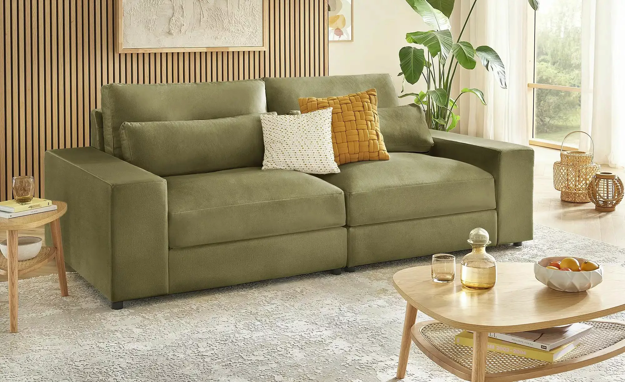 Big Sofa  Branna ¦ grün ¦ Maße (cm): B: 232 H: 88 T: 120.0 Polstermöbel > S günstig online kaufen