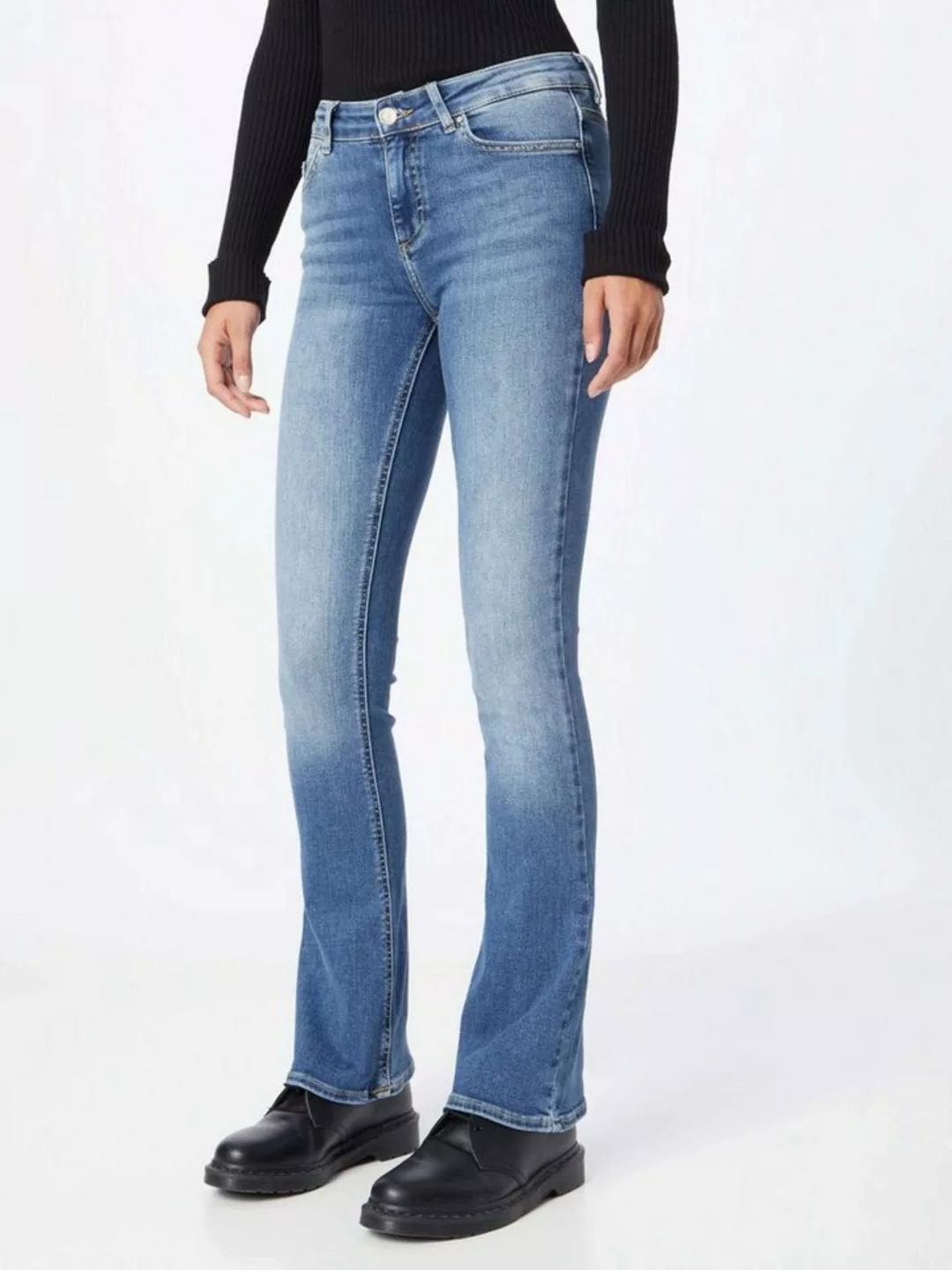 Only Damen Jeans ONLBLUSH MID FLARED TAI467 Blau - Light Blue Denim günstig online kaufen