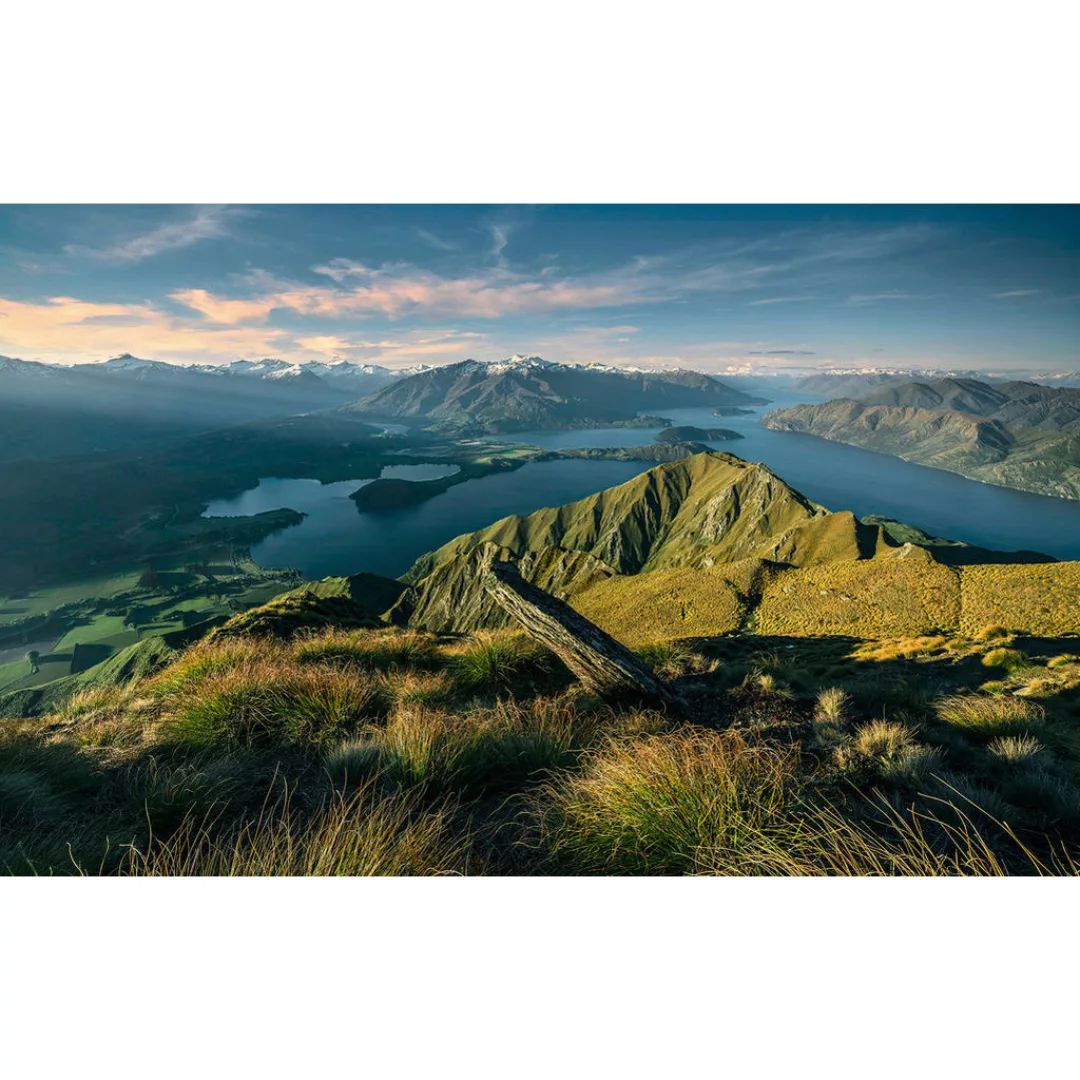 Sanders & Sanders Fototapete Landschaft Grün und Blau 450 x 280 cm 612696 günstig online kaufen