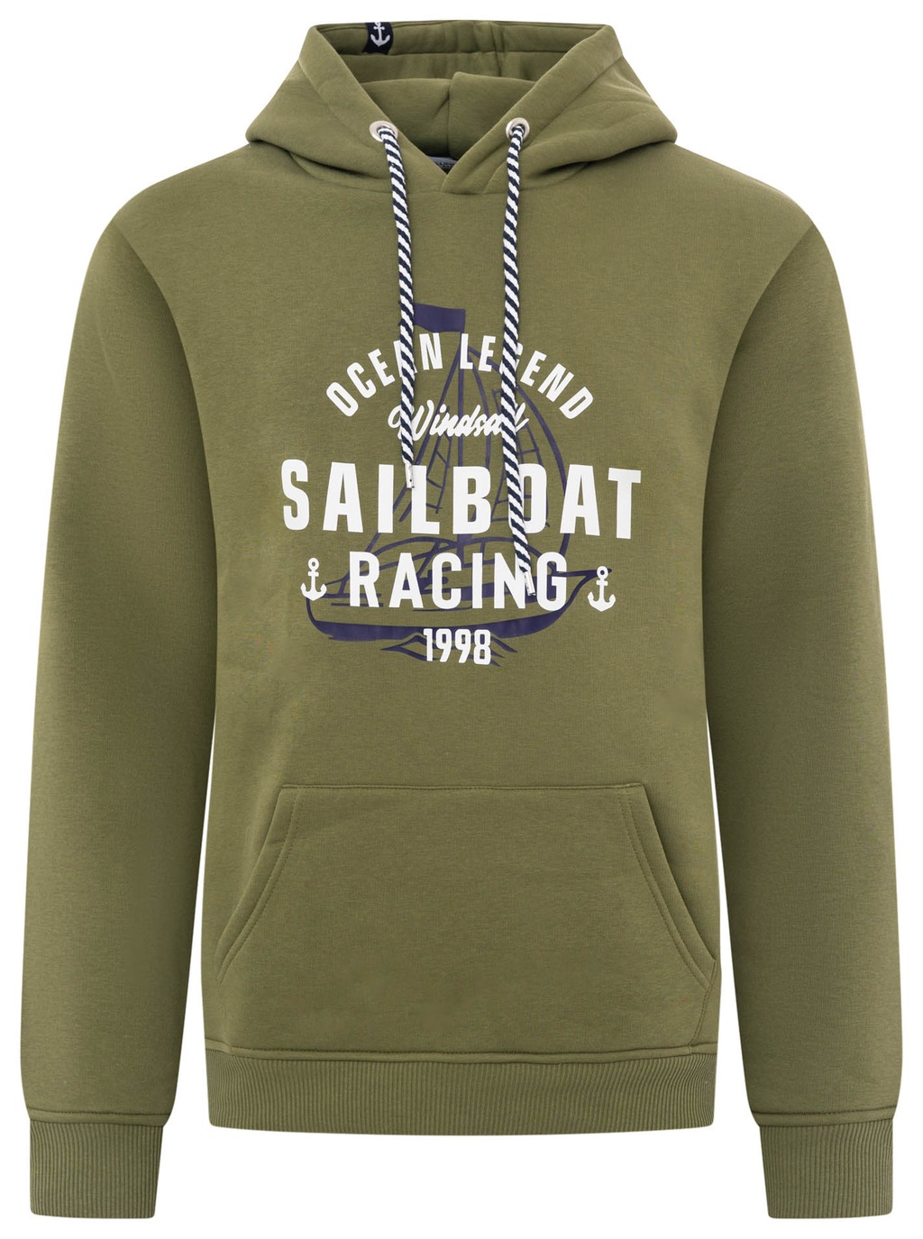 Zwillingsherz Hoodie ""Sailboat Racing"", mit Fronttaschen und Kordel günstig online kaufen