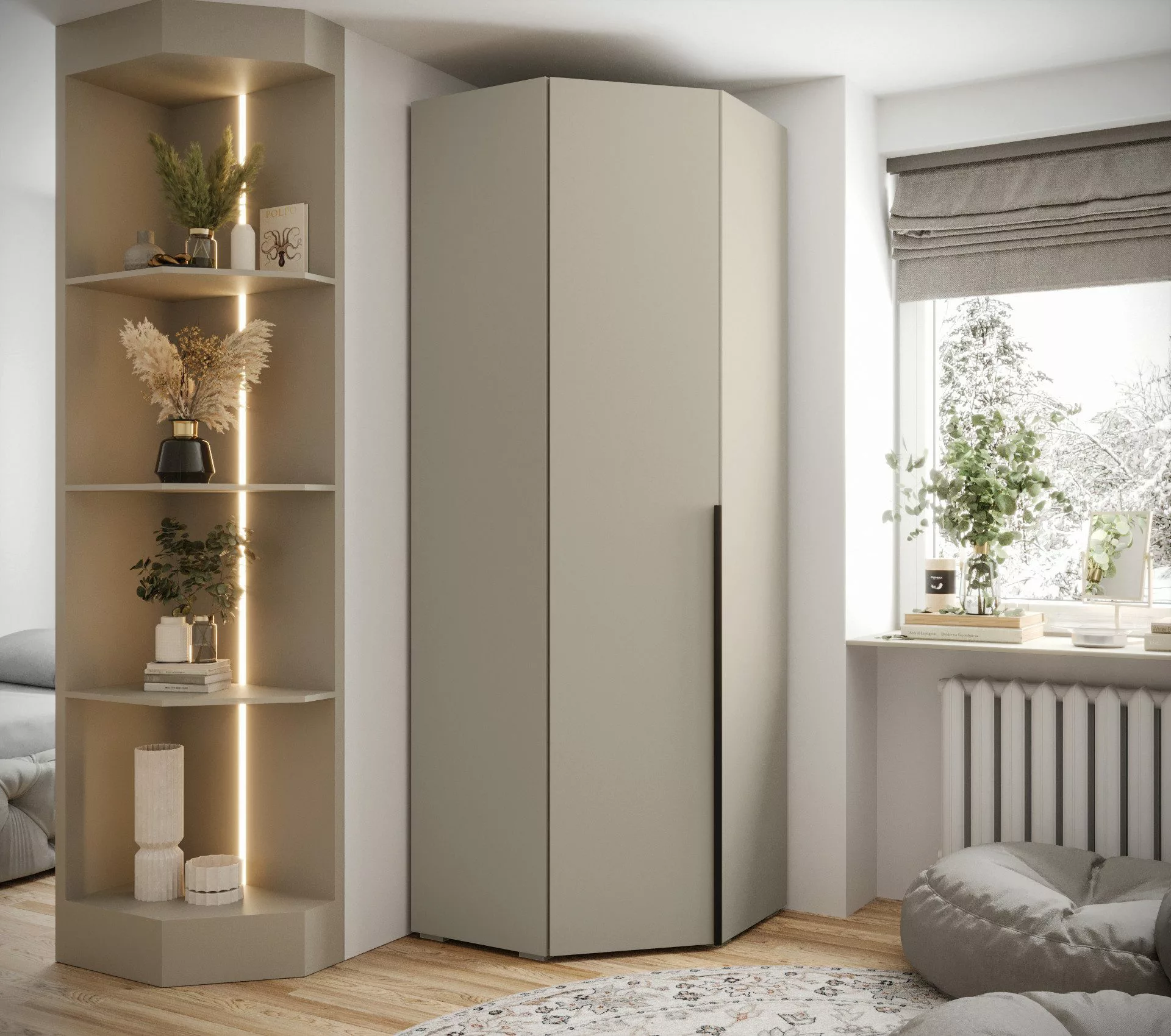 ABIKS MÖBEL Eckschrank Inova 1 Eckkleiderschrank günstig online kaufen
