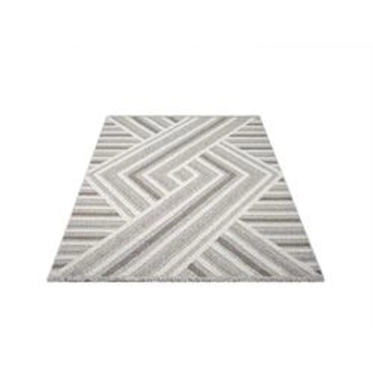 payé Teppich Linda 7590 Kurzflor 160x230 cm Beige Geo-Muster günstig online kaufen