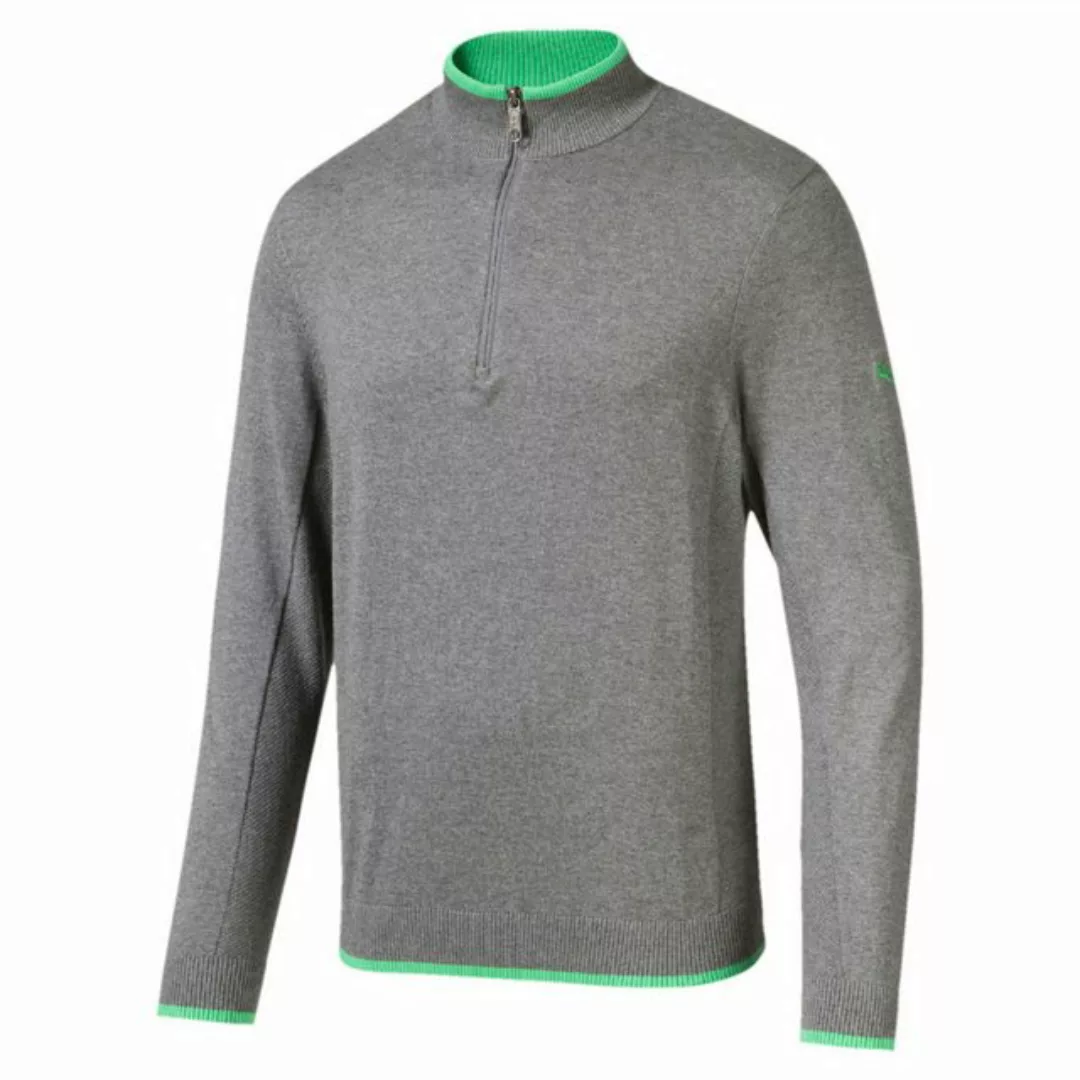 PUMA Longsweatshirt Puma Golf Layer 1/4 Zip Dunluce Grau/Grün Herren günstig online kaufen