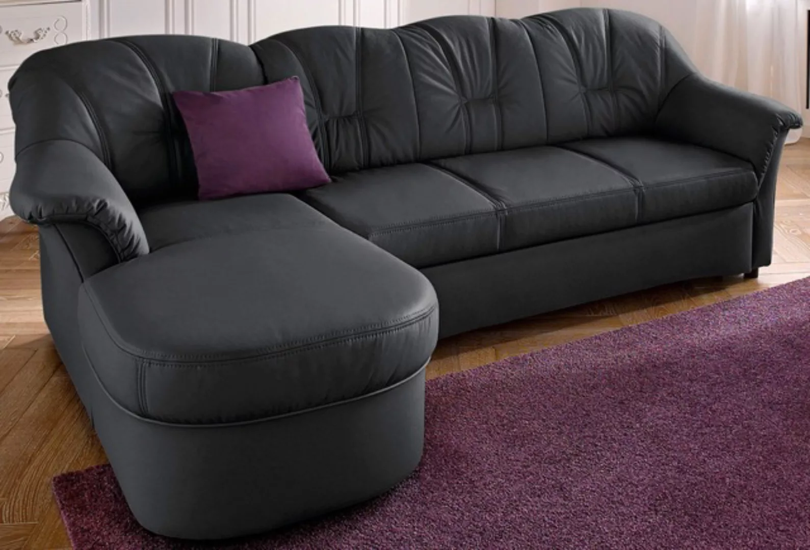 DOMO collection Ecksofa Flores Schlafsofa, B/T/H: 233/142/86 cm, L-Form, wa günstig online kaufen