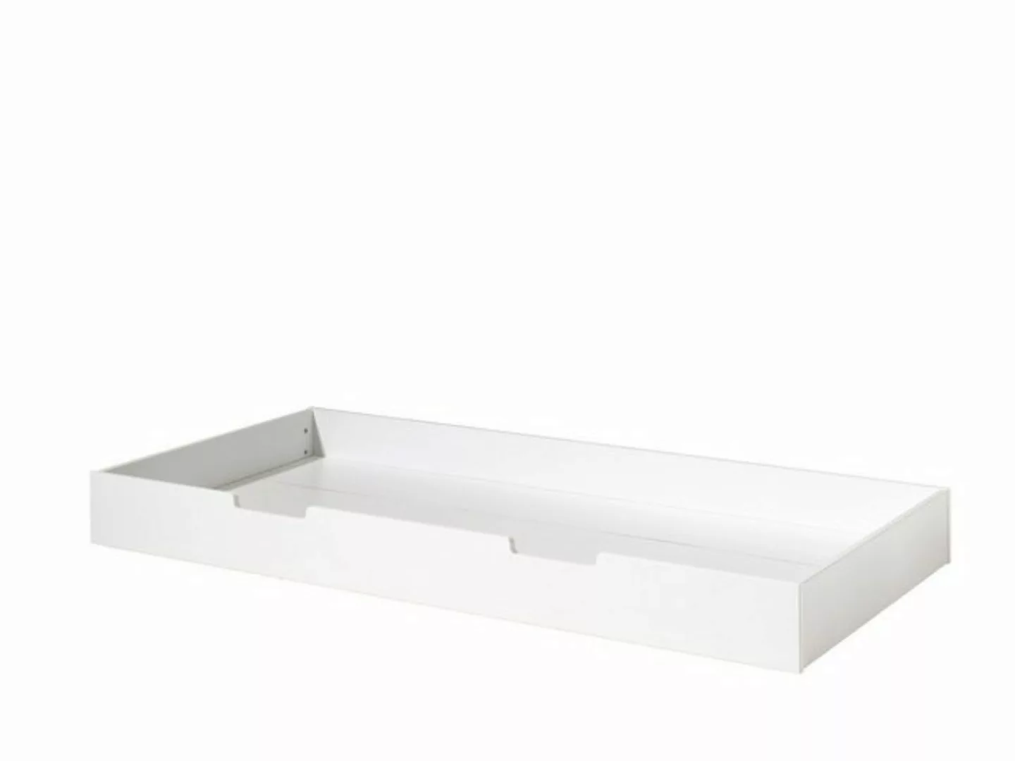 Natur24 Einzelbett Bettschublade 198,5 x 18,5 x 94 cm MDF Weiß günstig online kaufen