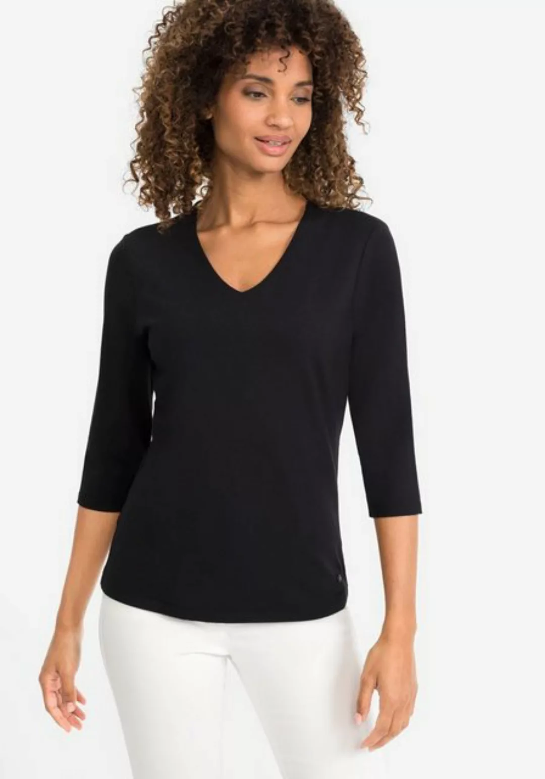 Olsen V-Shirt im Uni-Look günstig online kaufen