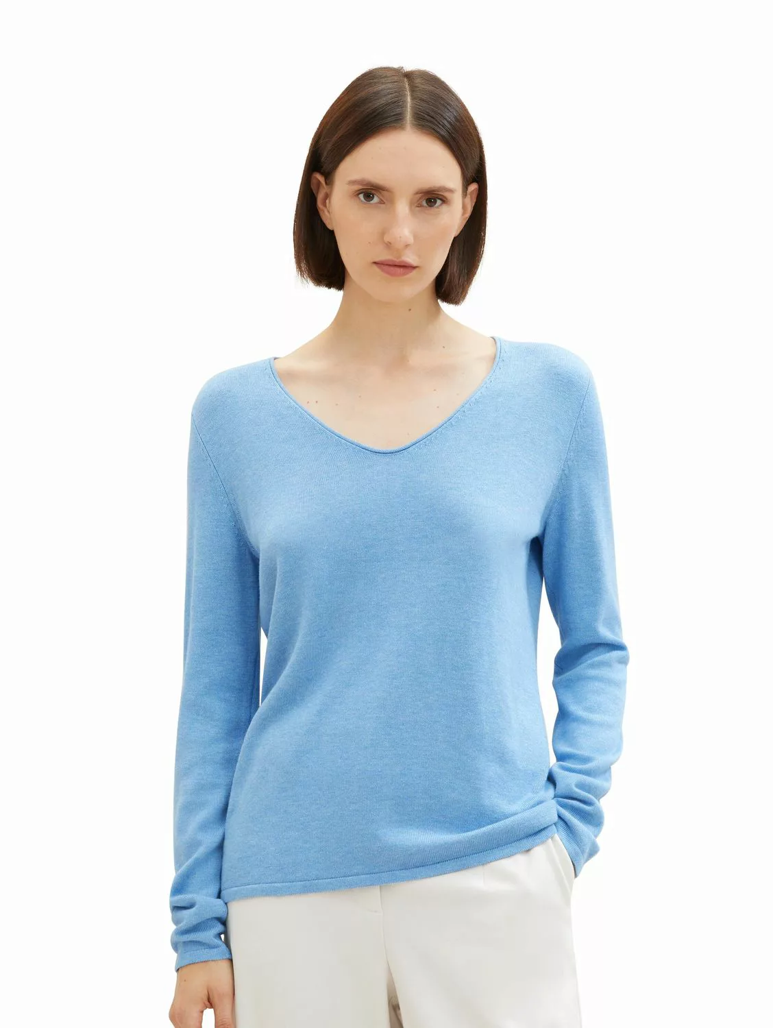 Tom Tailor Damen Pullover BASIC V-NECK - Regular Fit günstig online kaufen