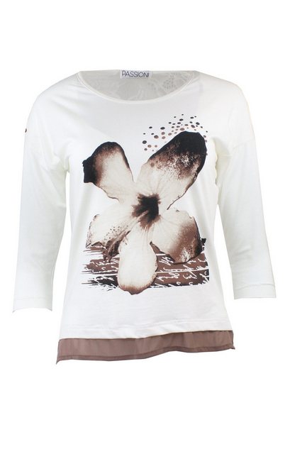 Passioni Print-Shirt T-Shirt mit grafischem Blumendruck günstig online kaufen