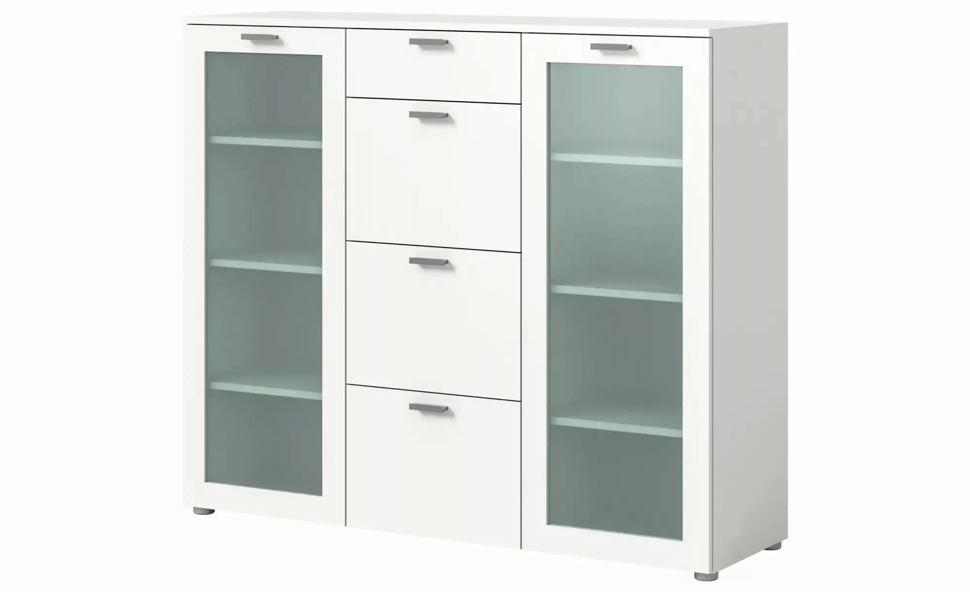 Sideboard   ¦ weiß ¦ Maße (cm): B: 135 H: 115 Kommoden & Sideboards > Sideb günstig online kaufen