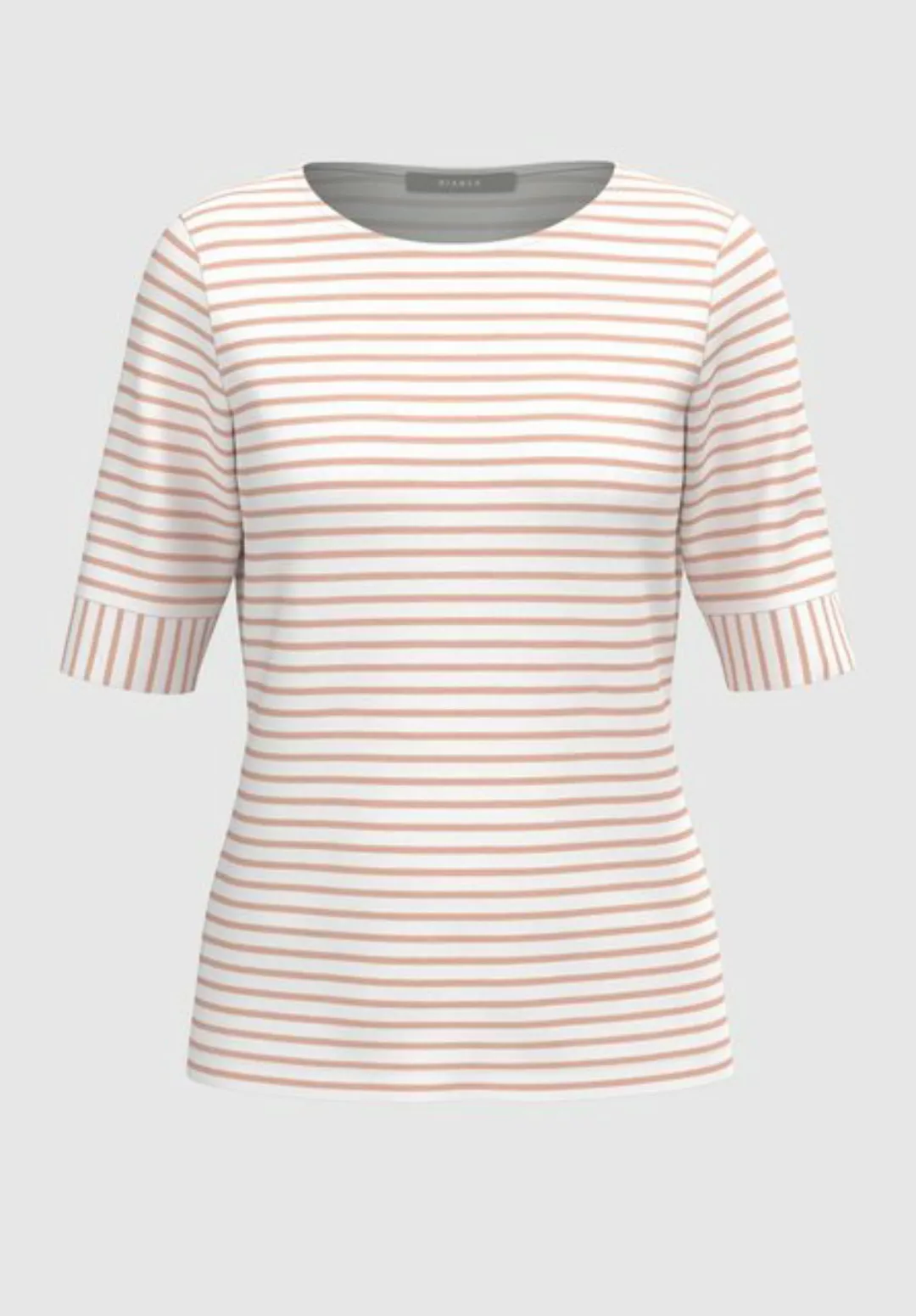 bianca Kurzarmshirt DINIA im Ringel-Look in angesagter Trendfarbe günstig online kaufen