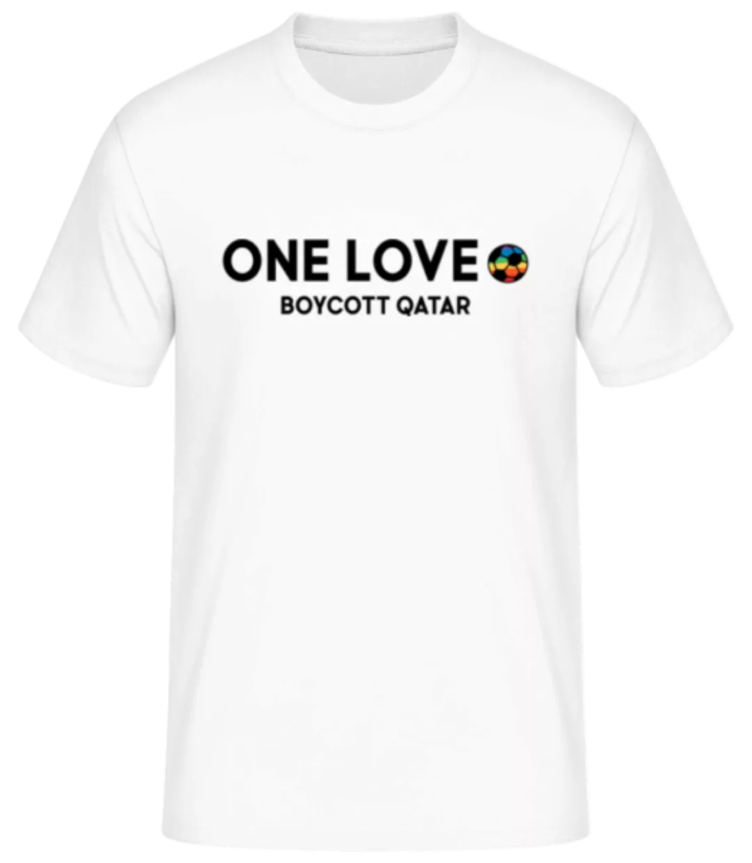 One Love Boycott Qatar · Männer Basic T-Shirt günstig online kaufen