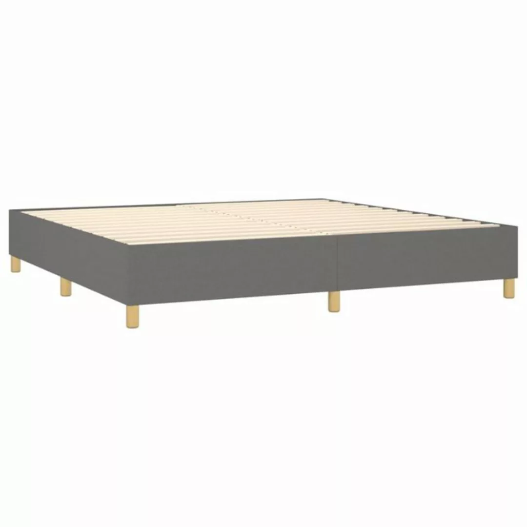 furnicato Bett Boxspringbett mit Matratze Dunkelgrau 200x200 cm Stoff (1-tl günstig online kaufen