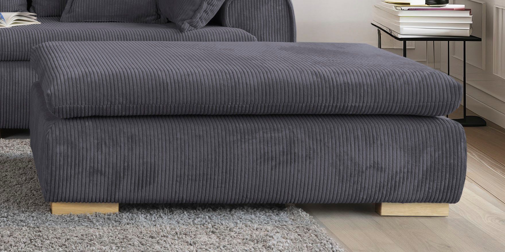 Home affaire Polsterhocker "Katja", aus Cord-Bezug günstig online kaufen