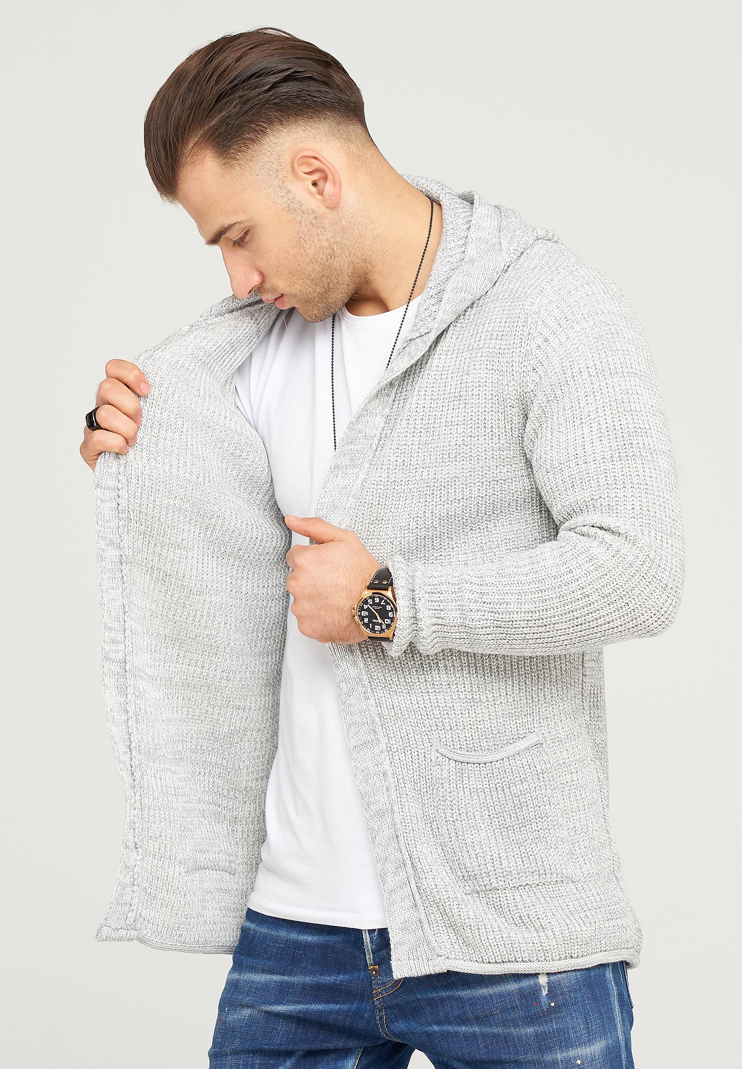 behype Strickjacke "NELIAN", im Grobstrick-Stil günstig online kaufen