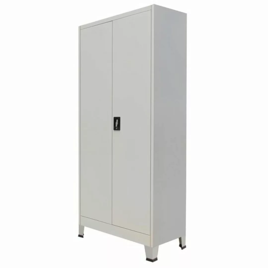 furnicato Aktenschrank Büroschrank mit 2 Türen Stahl 90x40x180 cm Grau günstig online kaufen