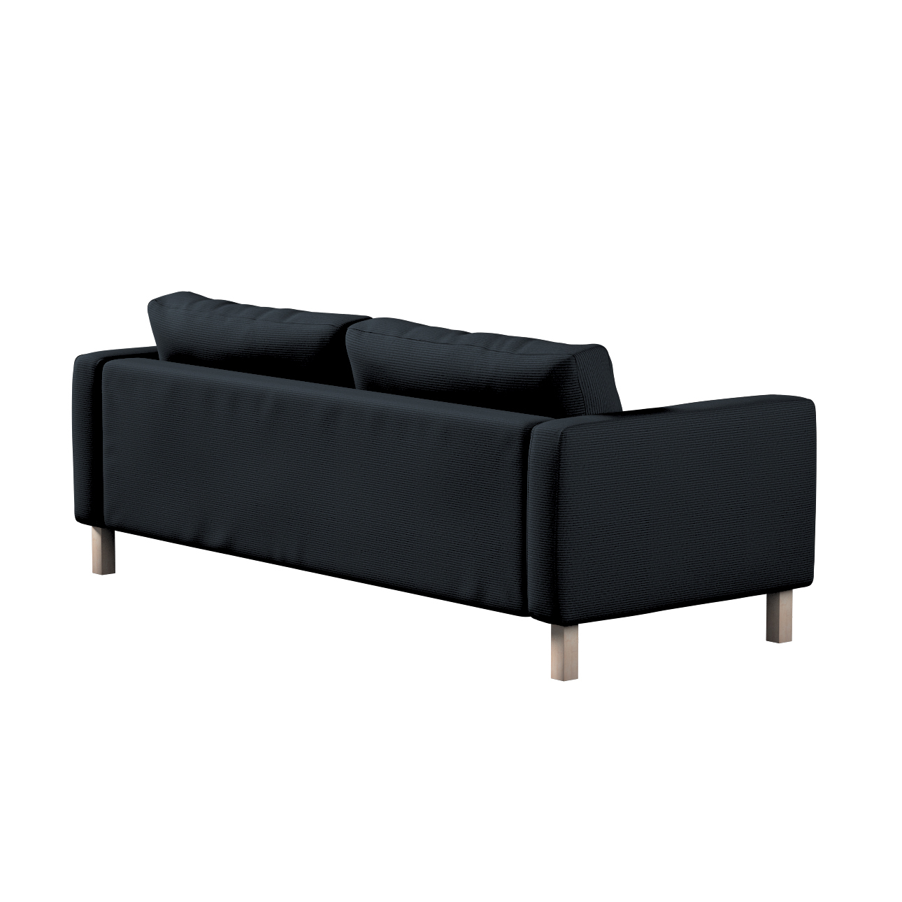 Bezug für Karlstad 3-Sitzer Sofa nicht ausklappbar, kurz, anthrazit, Bezug günstig online kaufen