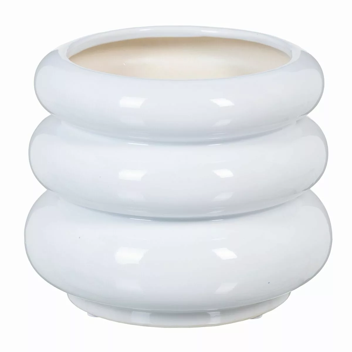 Vase 22 X 22 X 18 Cm Aus Keramik Weiß günstig online kaufen