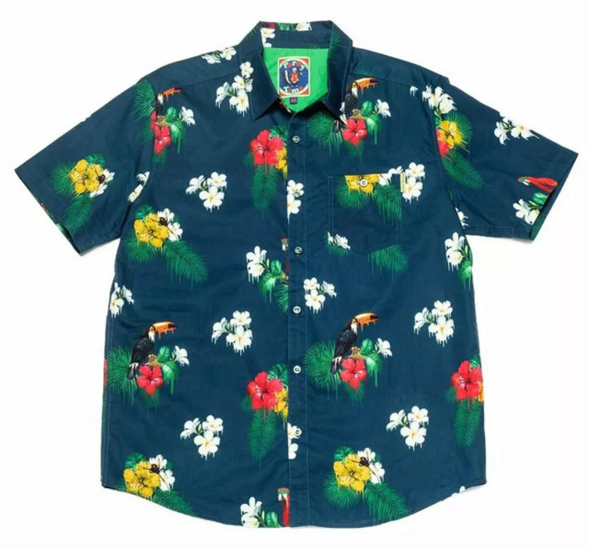 Pardy Time Kurzarmhemd On Acid Grün Hawaii Strand Party Shirt günstig online kaufen